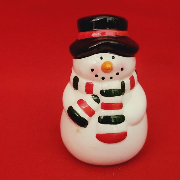 Vintage Salt Pepper Snowman Shaker - Picture 1 of 12